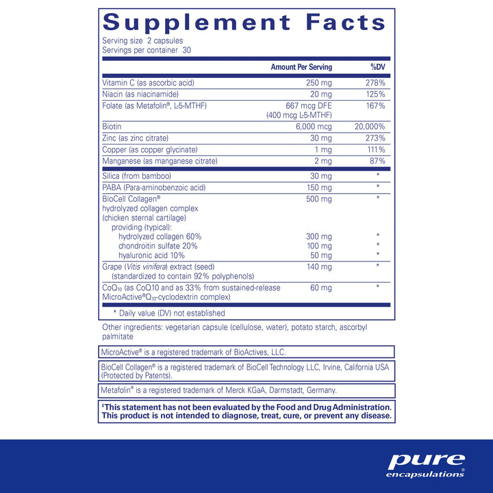Pure Encapsulations Hair/Skin/Nails Supplement
